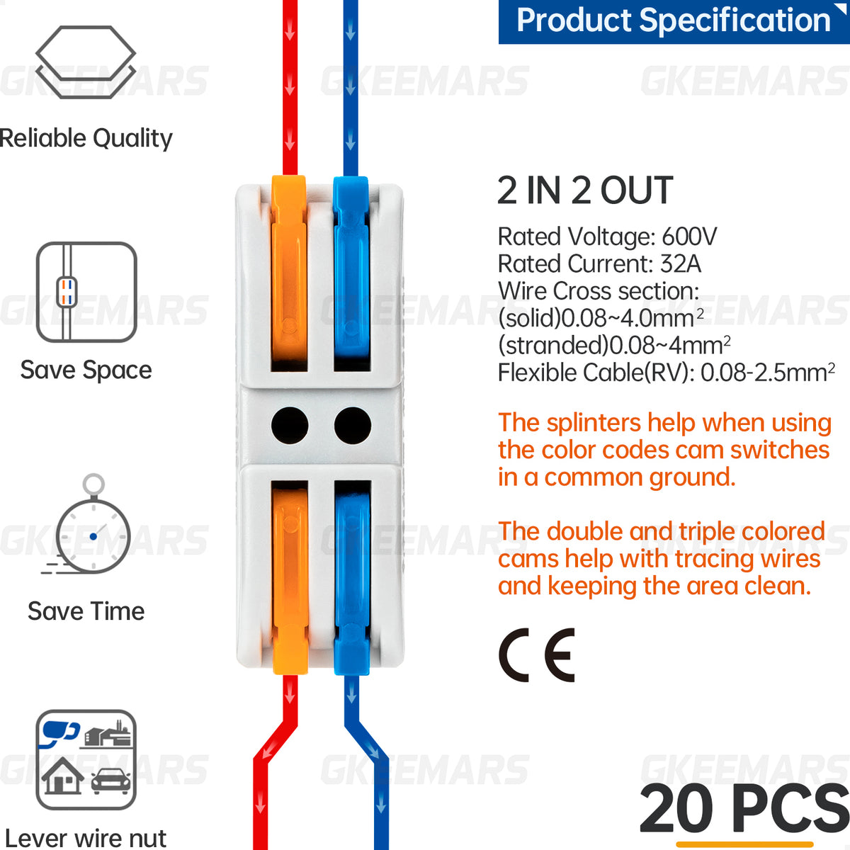 2 Conductor Wire Connector Wiring in Safer & Easier Way | GKEEMARS