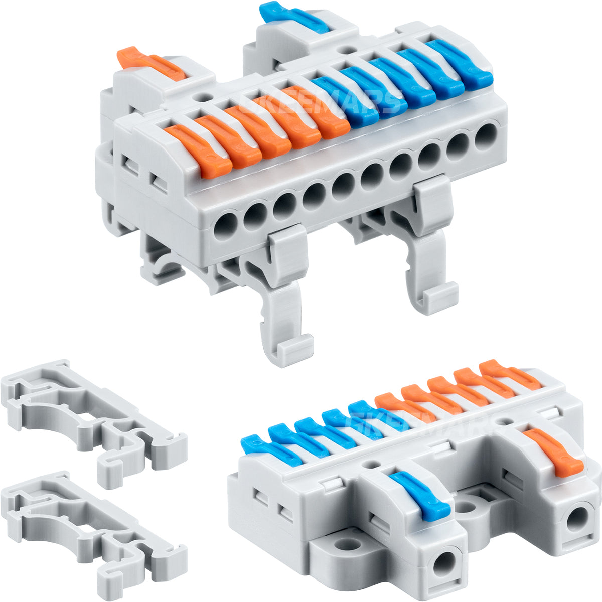 DIN Rail Wire Splicing Connector | 2 in 10 out ( KV4210 ) – GKEEMARS