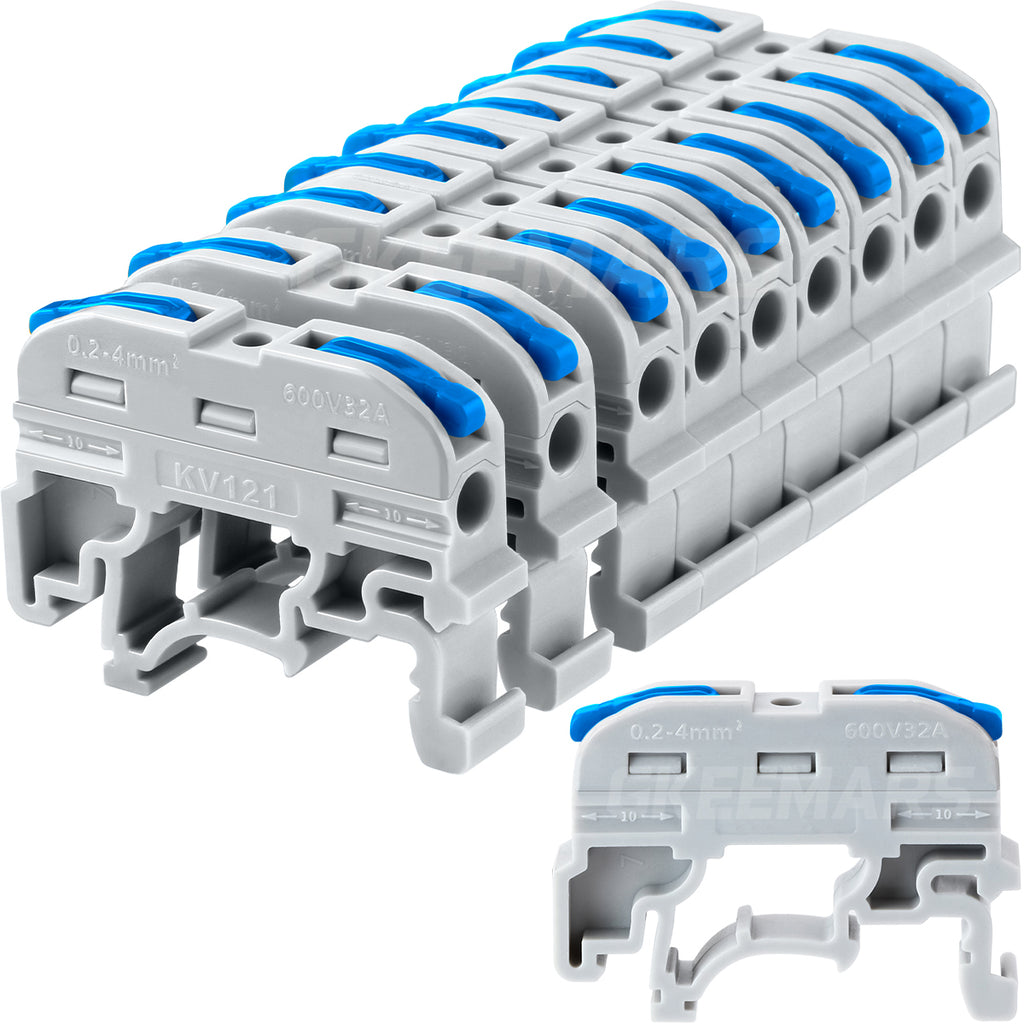 DIN Rail Wire Nut Terminal Blocks | KV-121(Blue) – GKEEMARS
